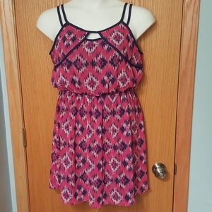 Pink geometric dress